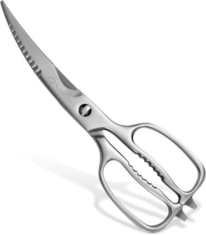 Sunnecko Heavy Duty Kitchen Scissors - Stainless Steel Kitchen Shears, Ultra Sharp Micro Serrated Poultry Shears, Cooking Scissors for Meat, Dishwasher Safe