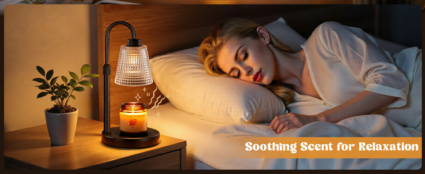 Candle Warmer Lamp with Timer Home Decor Birthday Gifts for Women - Dimmable Candle Warmer for Jar Candles, Height Adjustable Wax Melts Warmer, Room Decor House Warming Gifts New