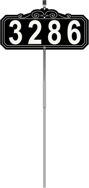 Modern 12 Inch Metal House Numbers - Black, Floating, Rust-Proof for Outside Mailbox