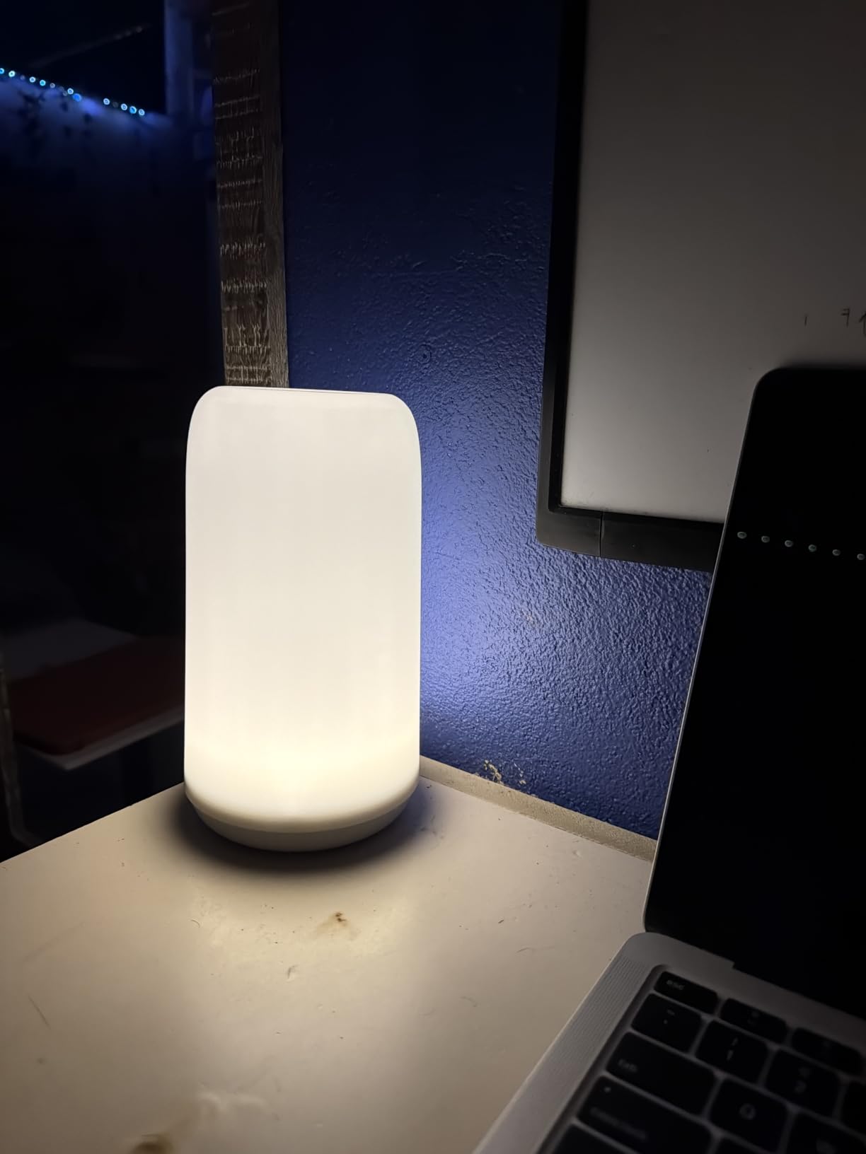 Touch Bedside Table LED Lamp, [Sleek Design & RGB Mode] Multi-Color Dimmable with Warm White Lights, Birthday Gifts for Women Mom, Smart Nightstand Small Lamp for Bedroom Living Room Home Decor
