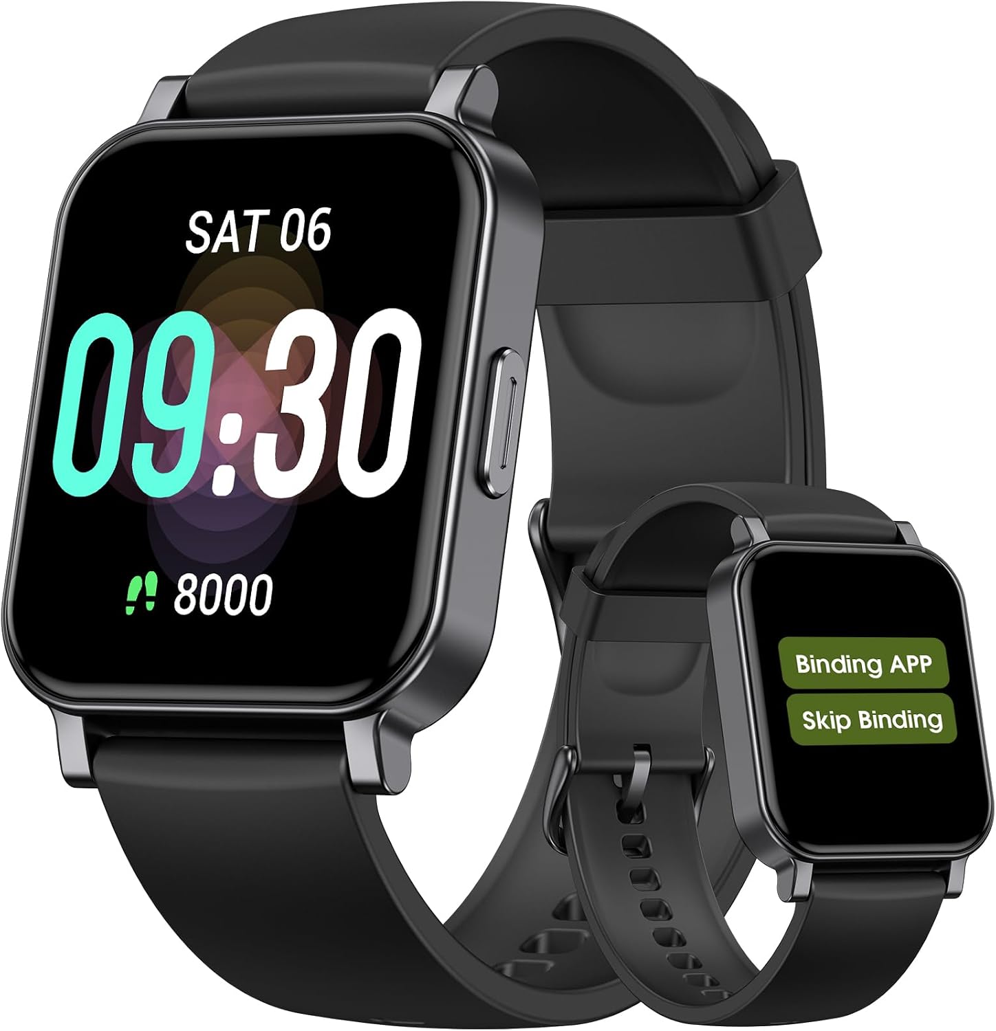 TYKOIT Pedometer Watch Senior Friendly No App No Phone Required, Step Counter - User-Friendly Design, IP68 Waterproof Fitness Tracker, Calories Sleep Tracker, Heart Rate and Sleep Monitor, Stopwatch
