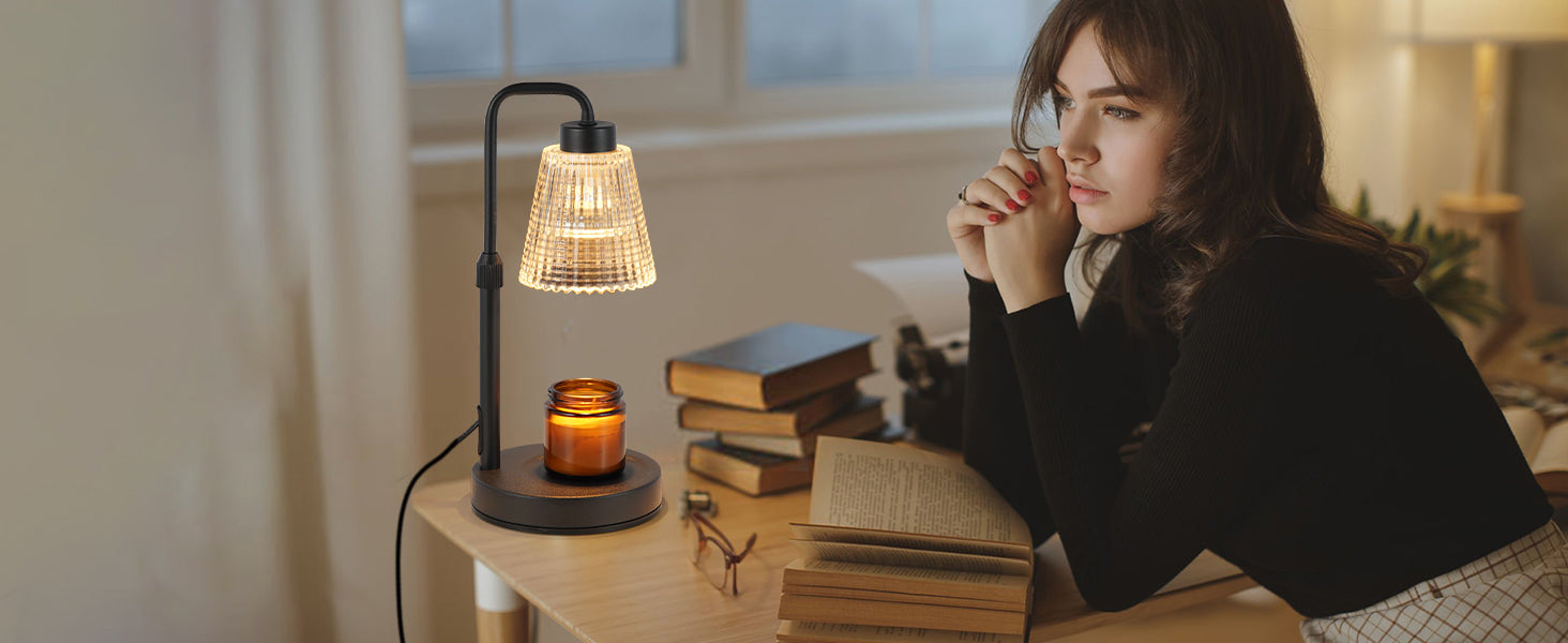 GODONLIF Candle Warmer Lamp with Timer, Birthday Gifts for Women Home Decor - 24h Cycle Timer Dimmable Wax Melt Warmer with 2 Bulbs, Fall Decor for Home Living Room Halloween Decorations Gifts for Mom