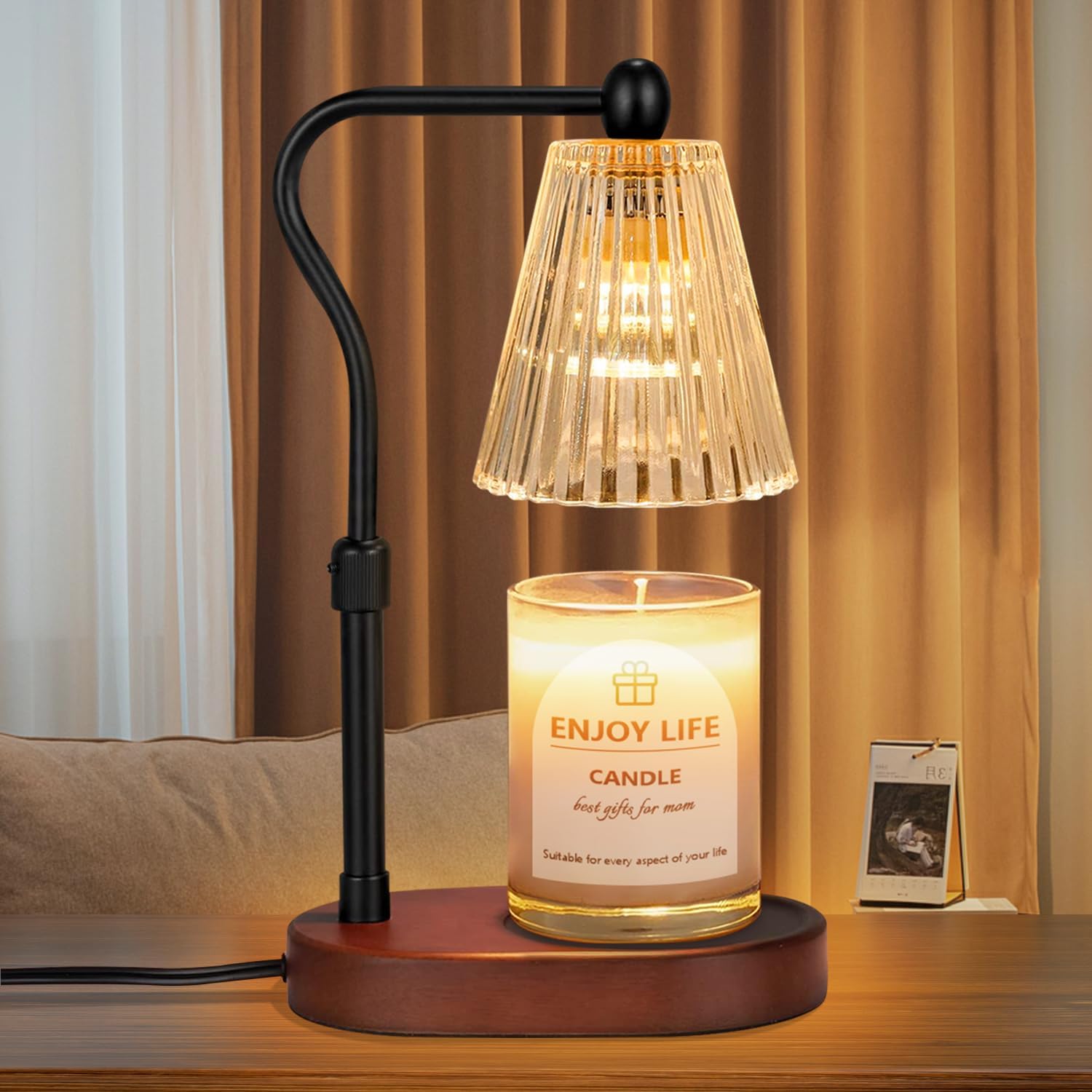 Candle Warmer Lamp with Timer Home Decor Birthday Gifts for Women - Dimmable Candle Warmer for Jar Candles, Height Adjustable Wax Melts Warmer, Room Decor House Warming Gifts New