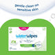 WaterWipes Sensitive+ Hydrating Boost Wipes – 12 Pack | 99% Purified Water | Unscented