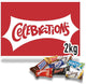 Celebrations Assorted Bulk Milk Chocolate Bars Biscuit Sharing Box 2.0Kg