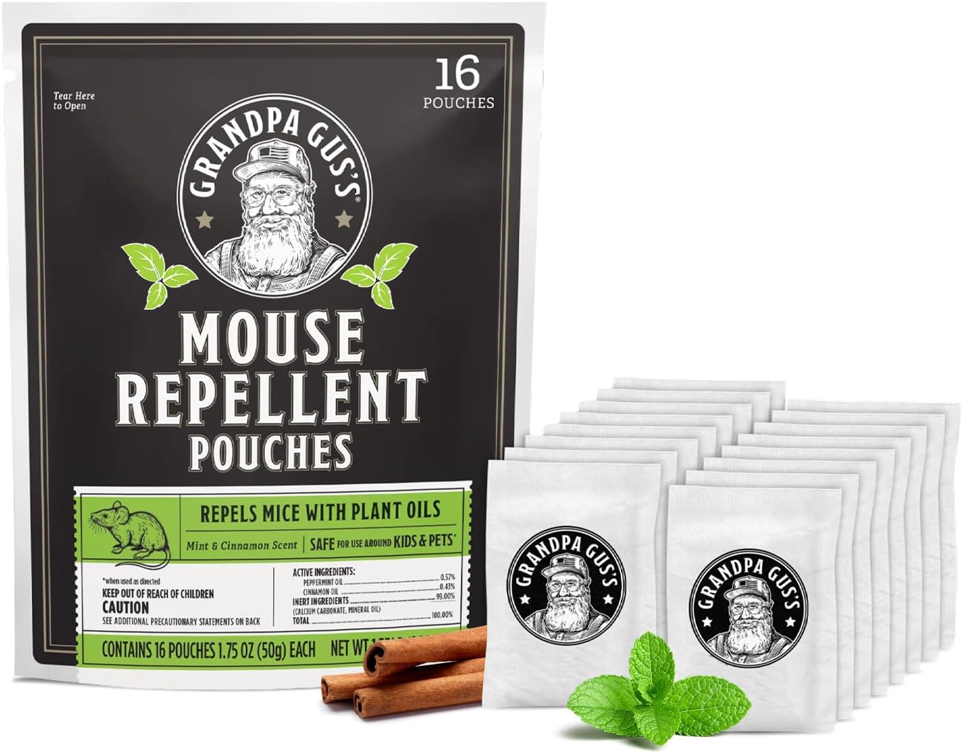 Mouse Rodent Repellent, 24 Pack Peppermint Lemon Oil Mice Repellent for Squirrel Rats Spider Pests, Natural Deterrent for Kitchen, Warehouse, Car, Indoor, Outdoor, Safe for Pets Family