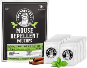 Mouse Rodent Repellent, 24 Pack Peppermint Lemon Oil Mice Repellent for Squirrel Rats Spider Pests, Natural Deterrent for Kitchen, Warehouse, Car, Indoor, Outdoor, Safe for Pets Family