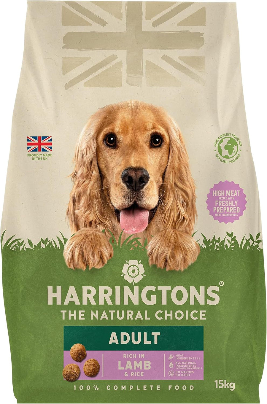 Harringtons Complete Dry Adult Dog Food Lamb & Rice – 15KG