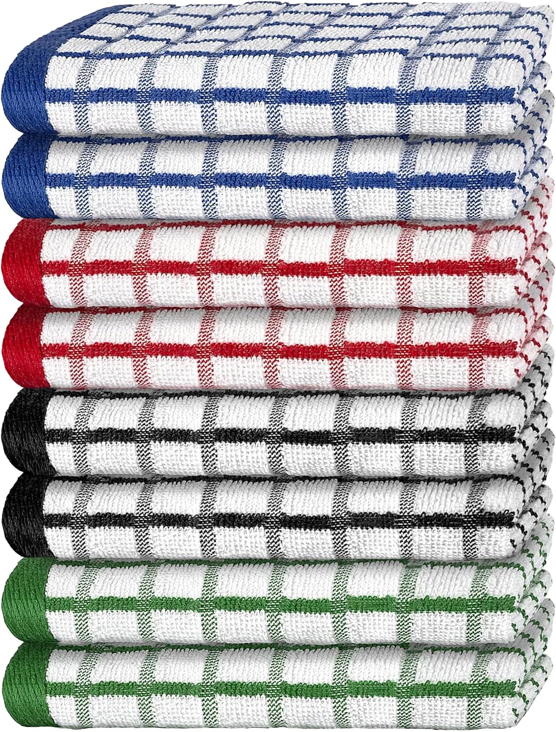 Kitchen Towels and Dishcloths Set, 16 x 25 12 12, Set of Bulk Cotton Dish for Washing Dishes Rags Everyday Cooking Baking